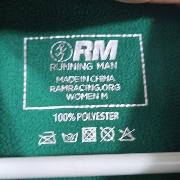 A Christmas Story Women's Green RM Running Man Full Zip Athletic Hoodie Medium - Picture 3 of 9